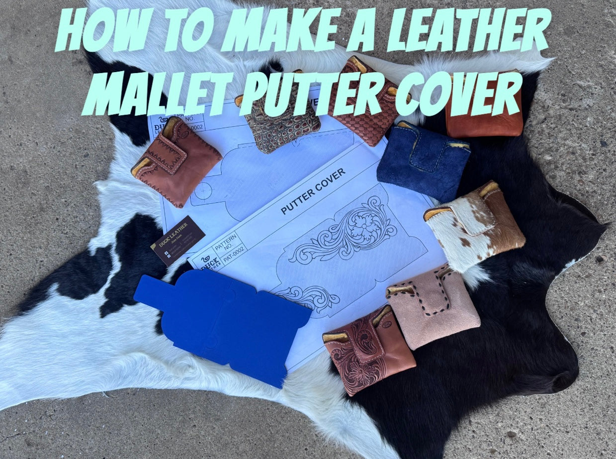 Mallet putter cover pattern and template