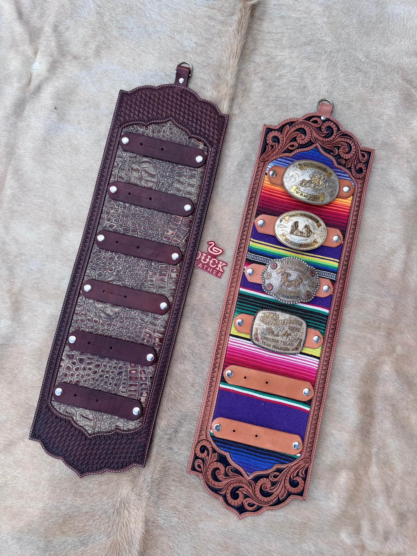 Paper Pattern for 6 slot trophy buckle display