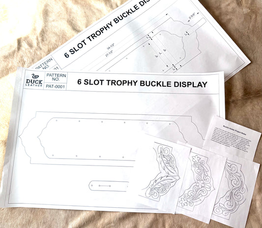 Paper Pattern for 6 slot trophy buckle display